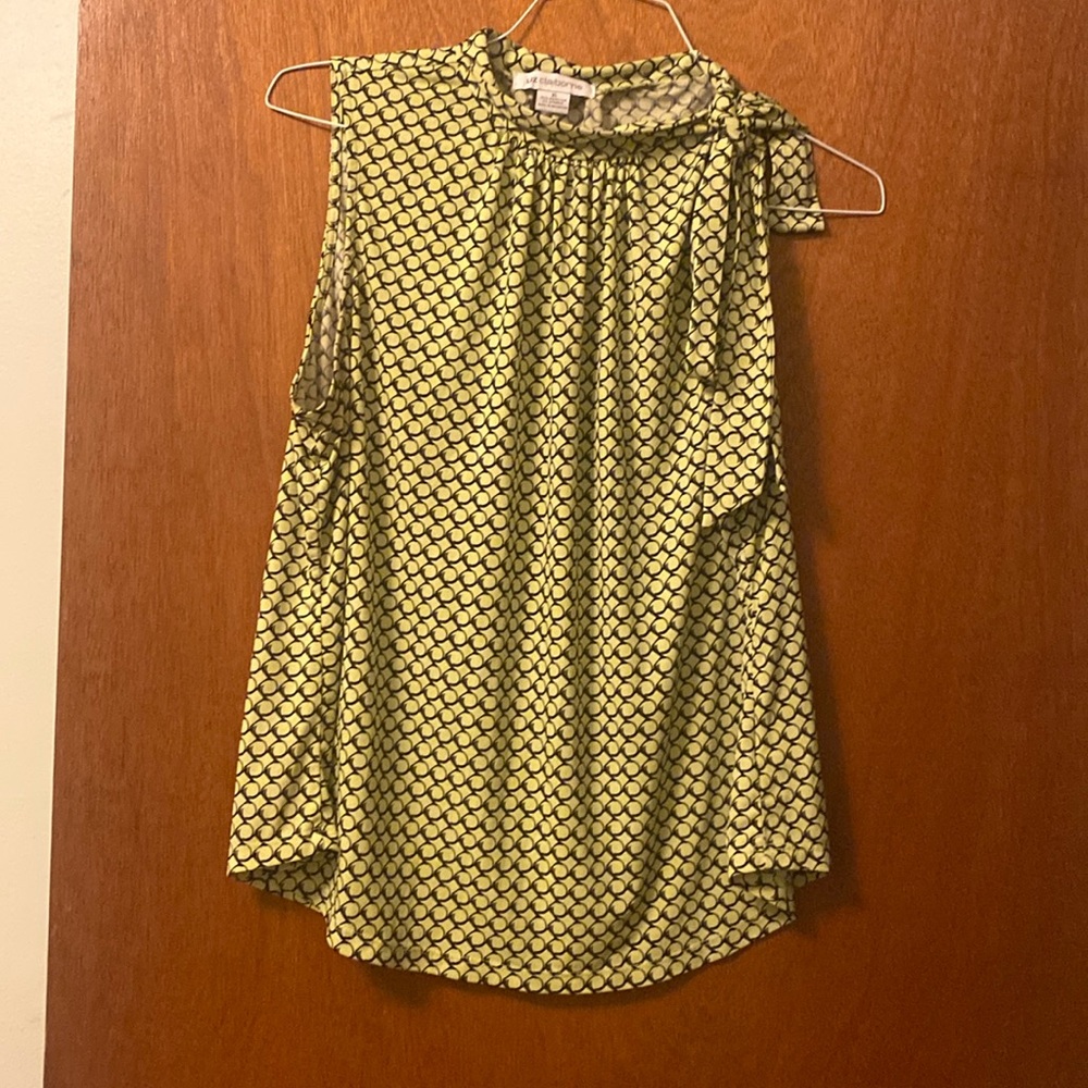 Liz Claiborne XL green and black blouse